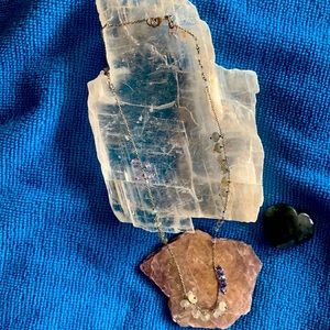 Super sweet little gemstone and silver necklace